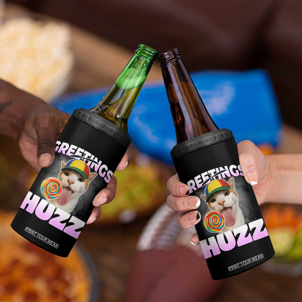 Funny Cat Meme 4 in 1 Can Cooler Tumbler Greetings Huzz TS14 Print Your Wear