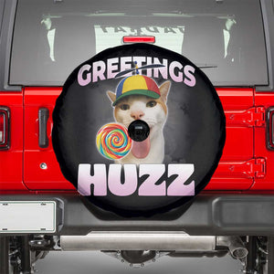 Funny Cat Meme Spare Tire Cover Greetings Huzz TS14 Black Print Your Wear