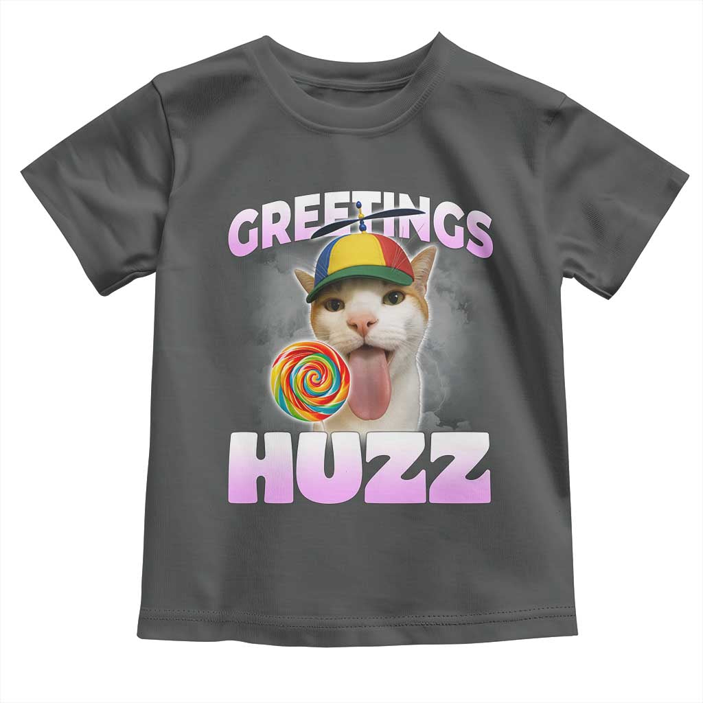Funny Cat Meme Toddler T Shirt Greetings Huzz TS14 Dark Heather Print Your Wear