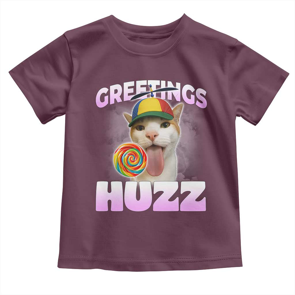 Funny Cat Meme Toddler T Shirt Greetings Huzz TS14 Maroon Print Your Wear