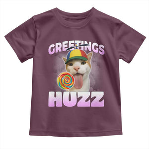 Funny Cat Meme Toddler T Shirt Greetings Huzz TS14 Maroon Print Your Wear
