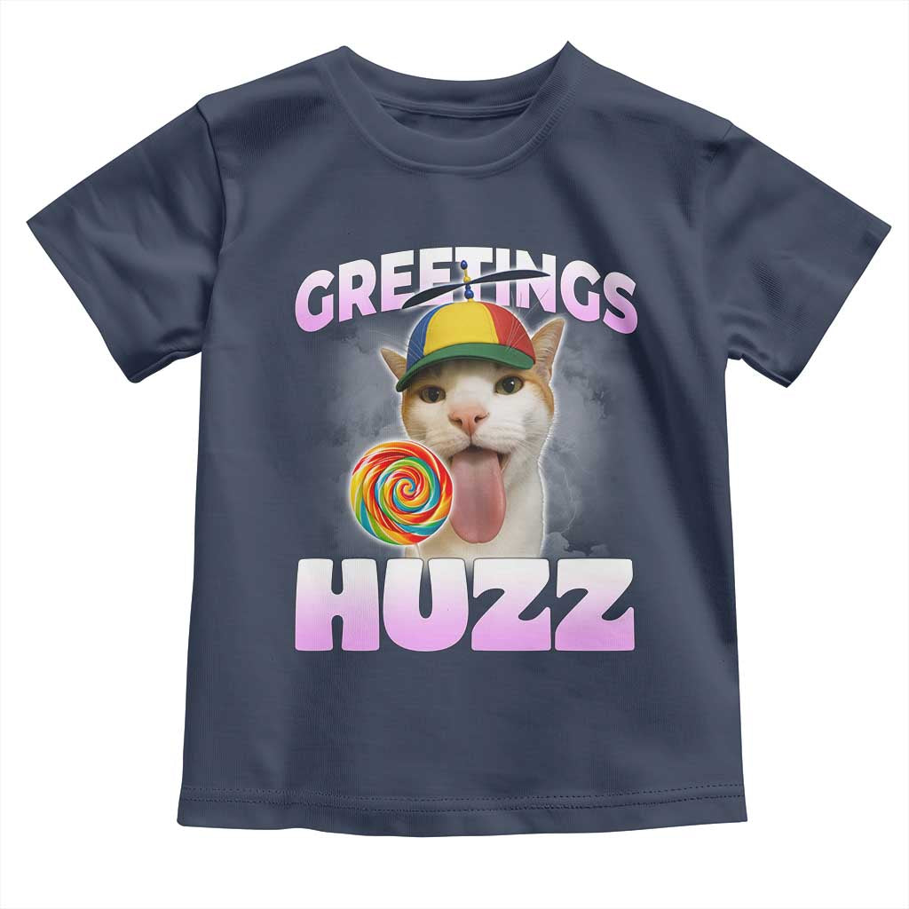 Funny Cat Meme Toddler T Shirt Greetings Huzz TS14 Navy Print Your Wear