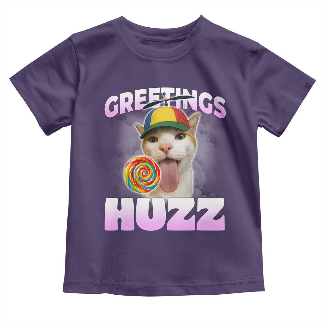 Funny Cat Meme Toddler T Shirt Greetings Huzz TS14 Purple Print Your Wear