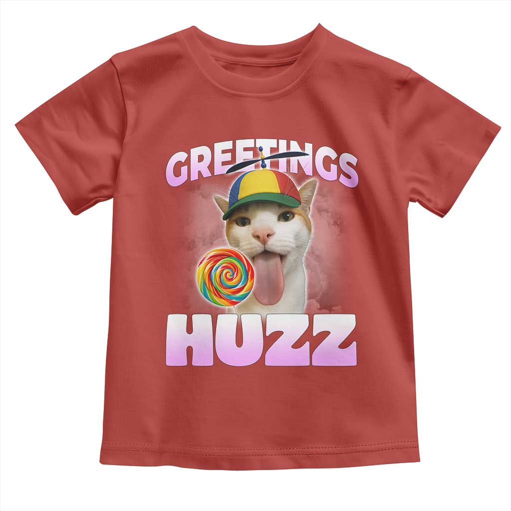 Funny Cat Meme Toddler T Shirt Greetings Huzz TS14 Red Print Your Wear