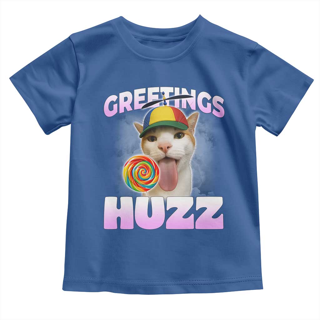 Funny Cat Meme Toddler T Shirt Greetings Huzz TS14 Royal Blue Print Your Wear