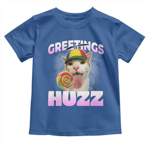 Funny Cat Meme Toddler T Shirt Greetings Huzz TS14 Royal Blue Print Your Wear