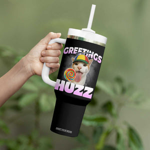 Funny Cat Meme Tumbler With Handle Greetings Huzz TS14 Print Your Wear