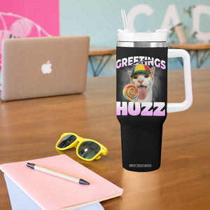 Funny Cat Meme Tumbler With Handle Greetings Huzz TS14 Print Your Wear