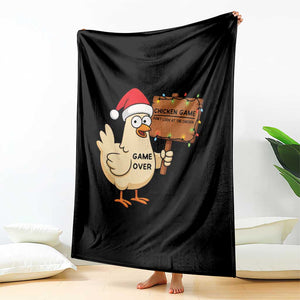 Chicken Game Christmas Throw Blanket Funny Do Not Look At The Chicken TS14 Print Your Wear