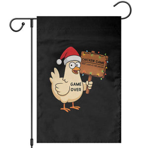 Chicken Game Christmas Garden Flag Funny Do Not Look At The Chicken TS14 Black Print Your Wear