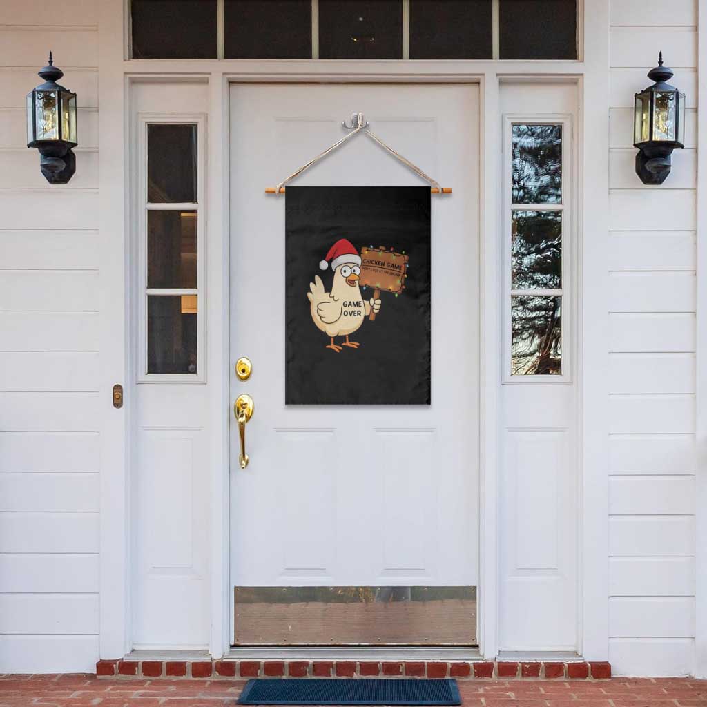 Chicken Game Christmas Garden Flag Funny Do Not Look At The Chicken TS14 Print Your Wear