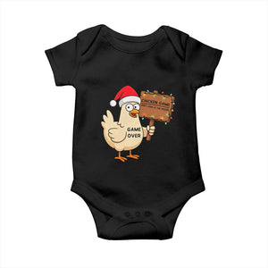 Chicken Game Christmas Baby Onesie Funny Do Not Look At The Chicken TS14 Black Print Your Wear