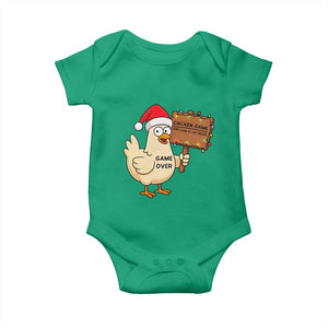 Chicken Game Christmas Baby Onesie Funny Do Not Look At The Chicken TS14 Irish Green Print Your Wear