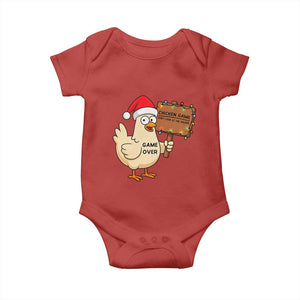Chicken Game Christmas Baby Onesie Funny Do Not Look At The Chicken TS14 Red Print Your Wear