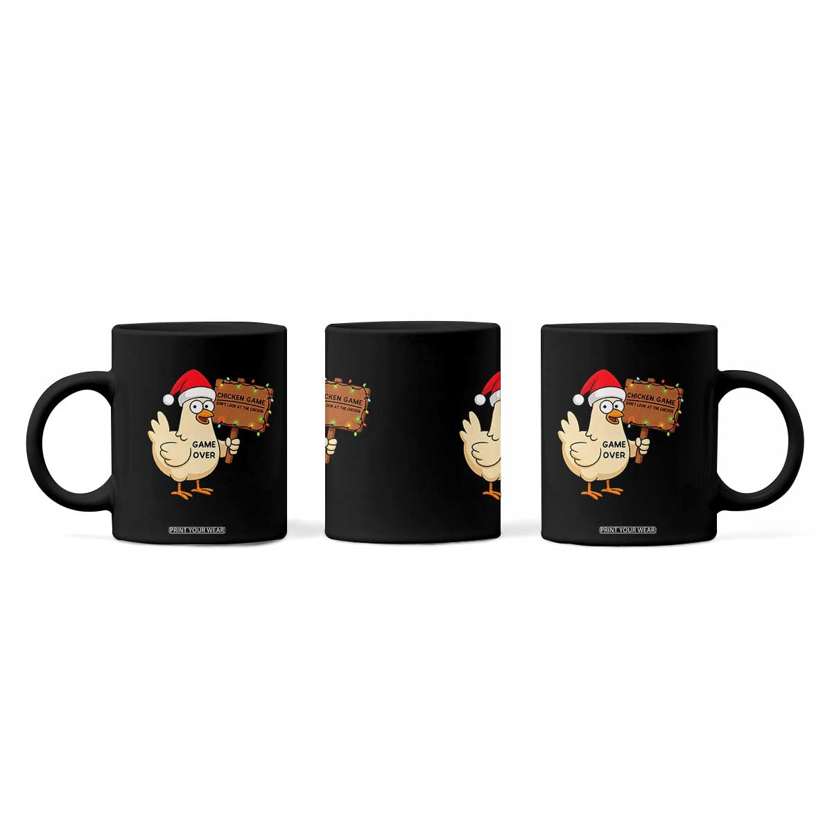 Chicken Game Christmas Coffee Mug Funny Do Not Look At The Chicken TS14 Print Your Wear