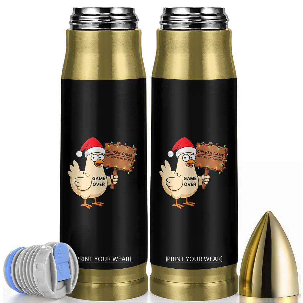 Chicken Game Christmas Bullet Tumbler Funny Do Not Look At The Chicken TS14 Black Print Your Wear