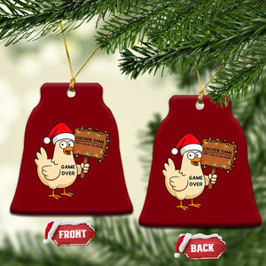 Chicken Game Christmas Ceramic Ornament Funny Do Not Look At The Chicken TS14 Print Your Wear