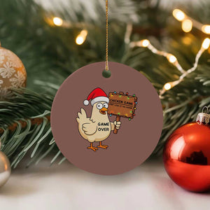 Chicken Game Christmas Ceramic Ornament Funny Do Not Look At The Chicken TS14 1pc Mocha Print Your Wear