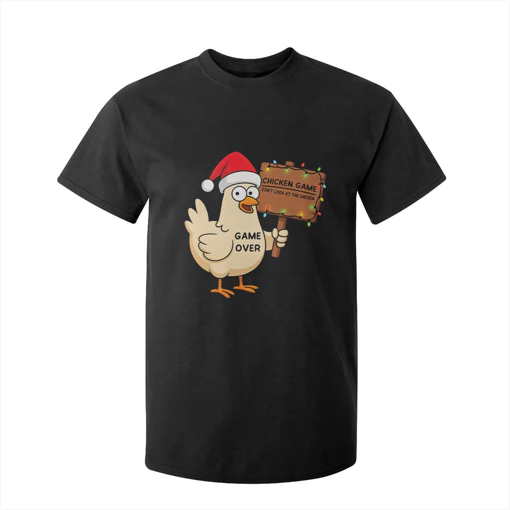 Chicken Game Christmas T Shirt For Kid Funny Do Not Look At The Chicken TS14 Black Print Your Wear