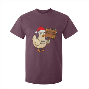 Chicken Game Christmas T Shirt For Kid Funny Do Not Look At The Chicken TS14 Maroon Print Your Wear