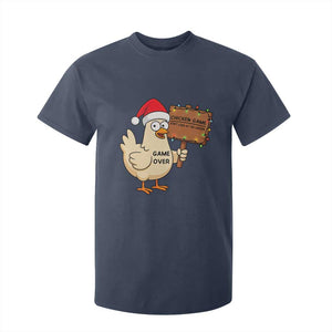 Chicken Game Christmas T Shirt For Kid Funny Do Not Look At The Chicken TS14 Navy Print Your Wear