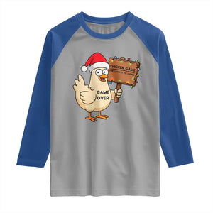 Chicken Game Christmas Raglan Shirt Funny Do Not Look At The Chicken TS14 Sport Gray Royal Print Your Wear