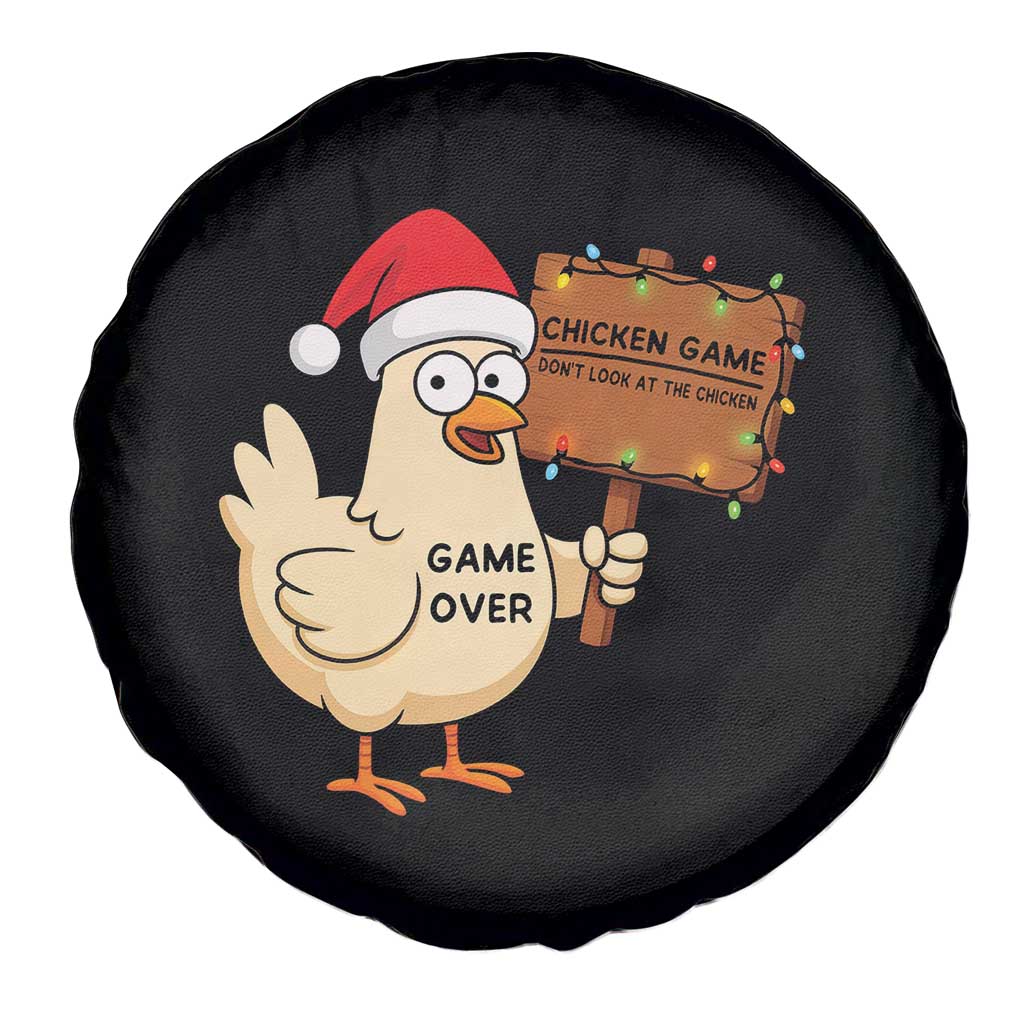 Chicken Game Christmas Spare Tire Cover Funny Do Not Look At The Chicken TS14 Print Your Wear