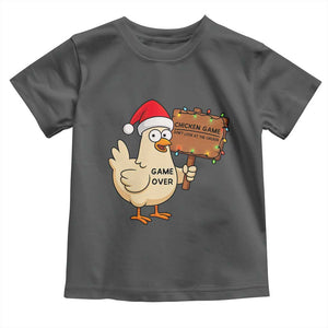 Chicken Game Christmas Toddler T Shirt Funny Do Not Look At The Chicken TS14 Dark Heather Print Your Wear