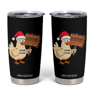 Chicken Game Christmas Tumbler Cup Funny Do Not Look At The Chicken TS14 Black Print Your Wear