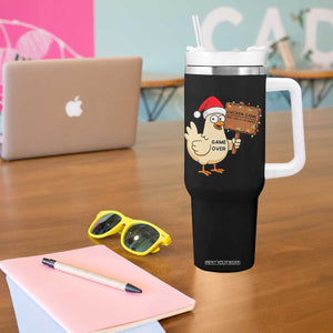 Chicken Game Christmas Tumbler With Handle Funny Do Not Look At The Chicken TS14 Print Your Wear