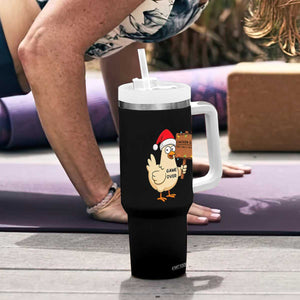 Chicken Game Christmas Tumbler With Handle Funny Do Not Look At The Chicken TS14 Print Your Wear
