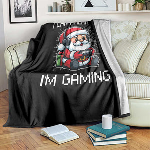 Funny Santa Gamer Christmas Throw Blanket I Can Not Hear You I Am Gaming TS14 Print Your Wear