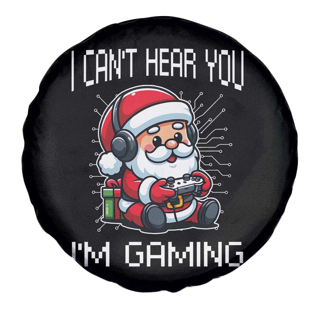 Funny Santa Gamer Christmas Spare Tire Cover I Can Not Hear You I Am Gaming TS14 Print Your Wear