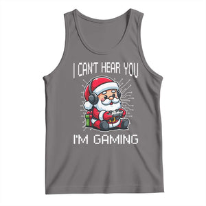 Funny Santa Gamer Christmas Tank Top I Can Not Hear You I Am Gaming TS14 Deep Heather Print Your Wear