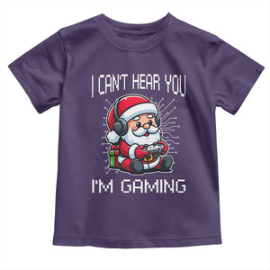 Funny Santa Gamer Christmas Toddler T Shirt I Can Not Hear You I Am Gaming TS14 Purple Print Your Wear