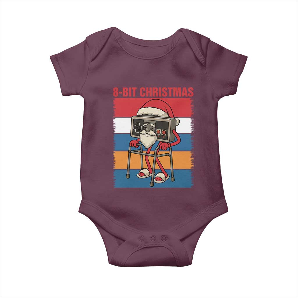 Funny Old Gamer Christmas Baby Onesie Retro 80s 90s Video Game TS14 Maroon Print Your Wear