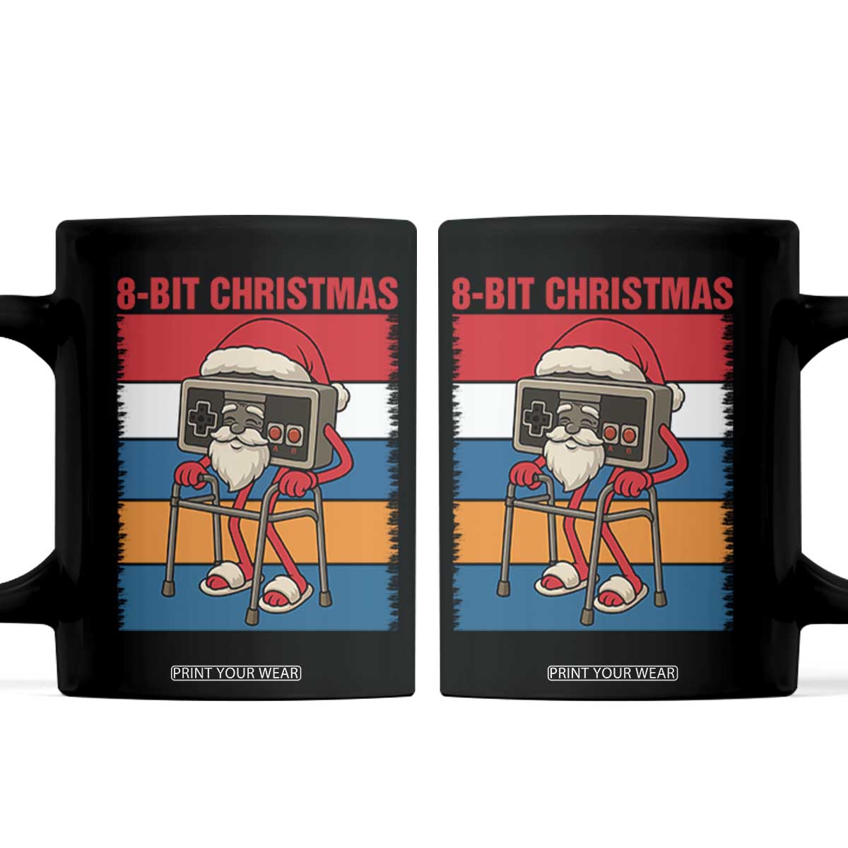 Funny Old Gamer Christmas Coffee Mug Retro 80s 90s Video Game TS14 Black Print Your Wear