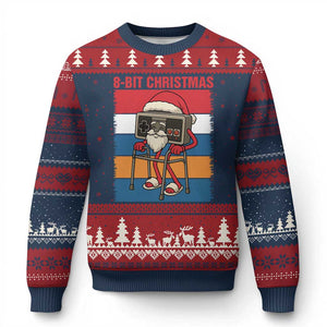Funny Old Gamer Xmas Ugly Christmas Sweater Retro 80s 90s Video Game TS14 Navy Red Print Your Wear