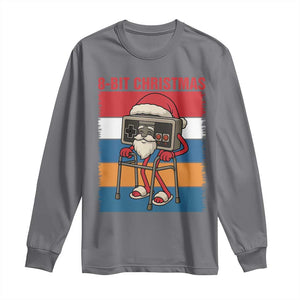 Funny Old Gamer Christmas Long Sleeve Shirt Retro 80s 90s Video Game TS14 Charcoal Print Your Wear