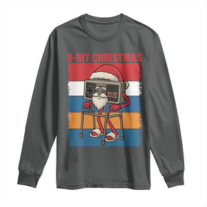 Funny Old Gamer Christmas Long Sleeve Shirt Retro 80s 90s Video Game TS14 Dark Heather Print Your Wear
