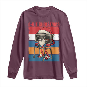 Funny Old Gamer Christmas Long Sleeve Shirt Retro 80s 90s Video Game TS14 Maroon Print Your Wear