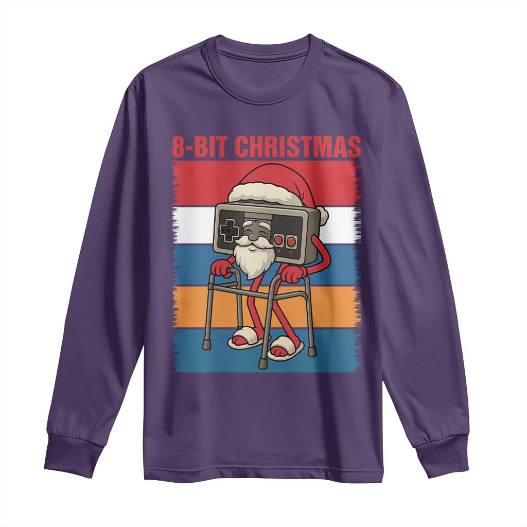 Funny Old Gamer Christmas Long Sleeve Shirt Retro 80s 90s Video Game TS14 Purple Print Your Wear