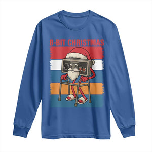 Funny Old Gamer Christmas Long Sleeve Shirt Retro 80s 90s Video Game TS14 Royal Blue Print Your Wear