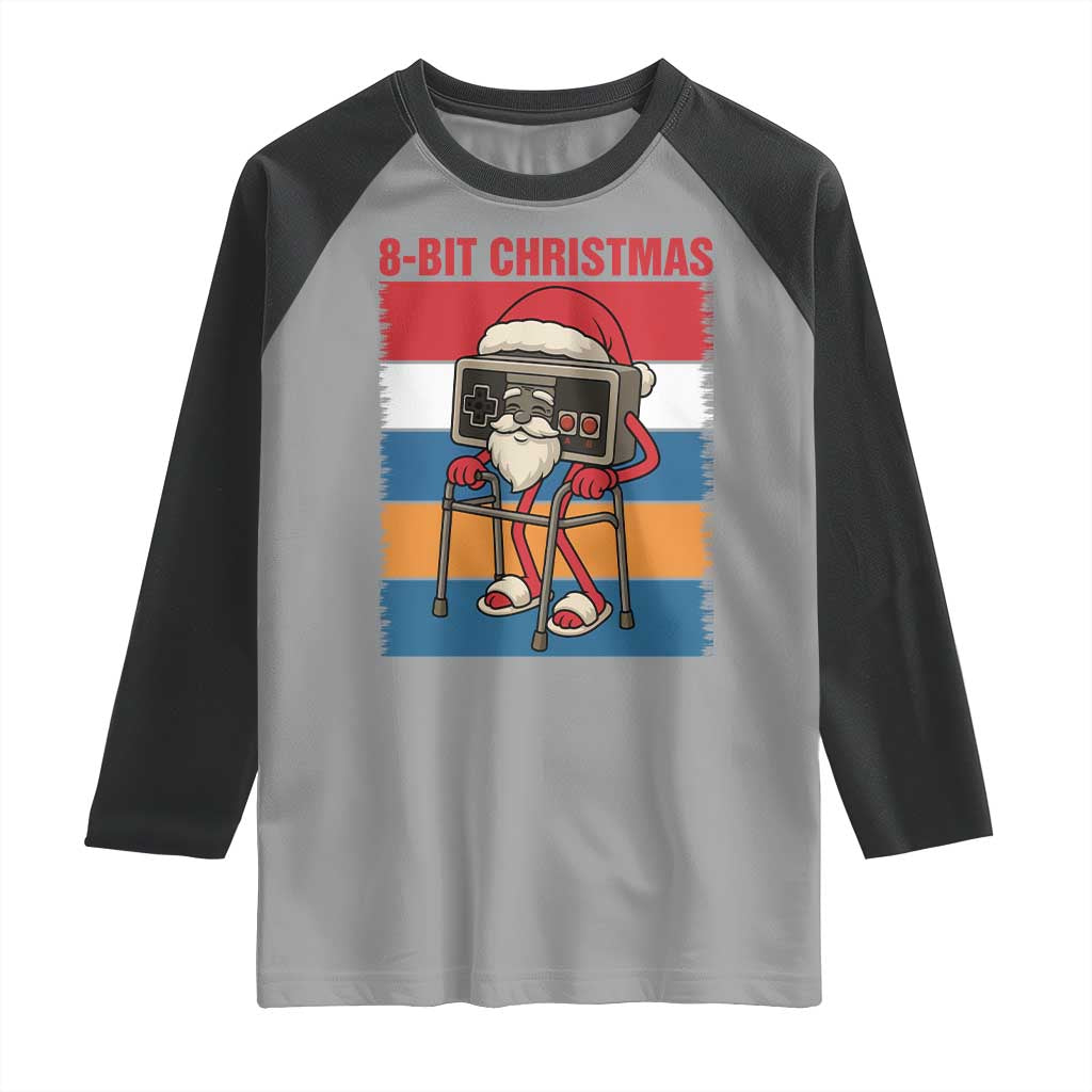 Funny Old Gamer Christmas Raglan Shirt Retro 80s 90s Video Game TS14 Sport Gray Black Print Your Wear