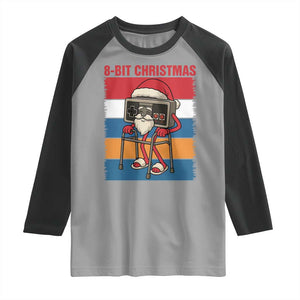 Funny Old Gamer Christmas Raglan Shirt Retro 80s 90s Video Game TS14 Sport Gray Black Print Your Wear