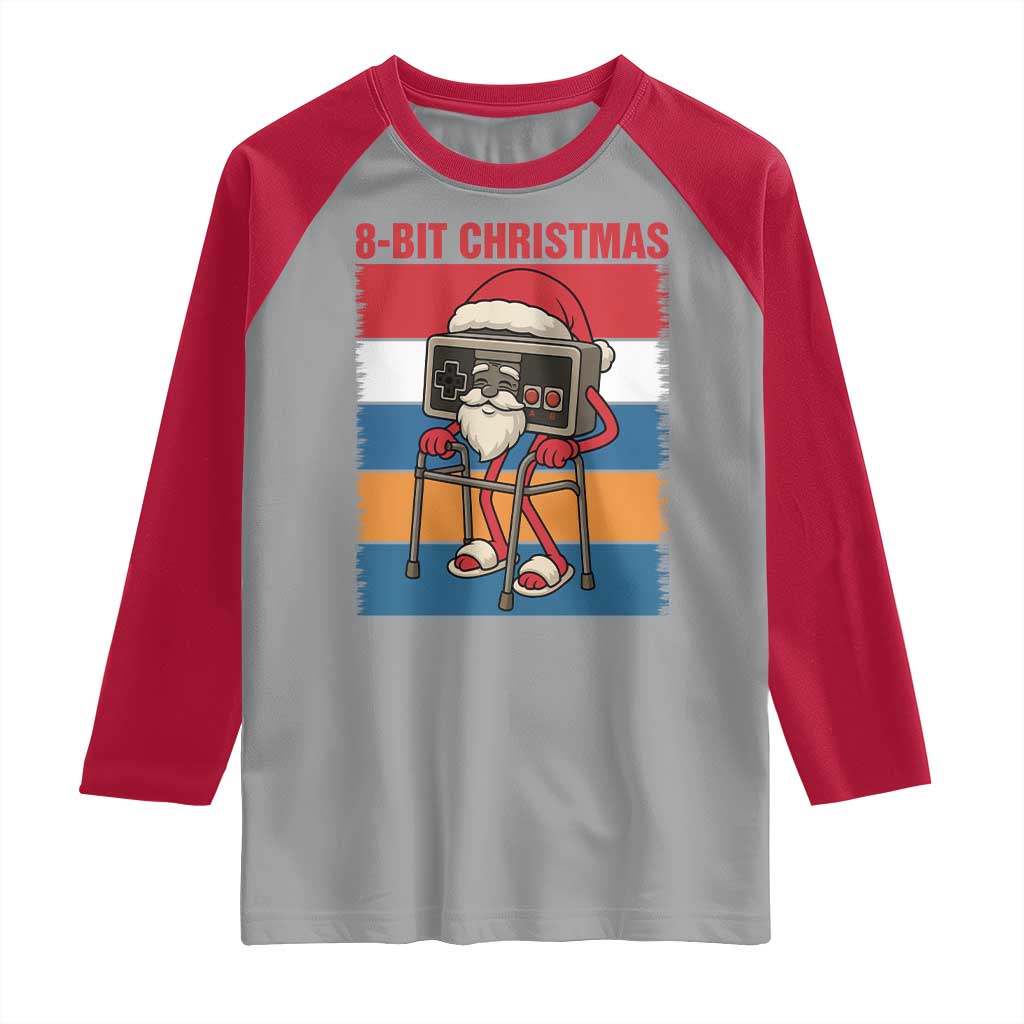 Funny Old Gamer Christmas Raglan Shirt Retro 80s 90s Video Game TS14 Sport Gray Red Print Your Wear