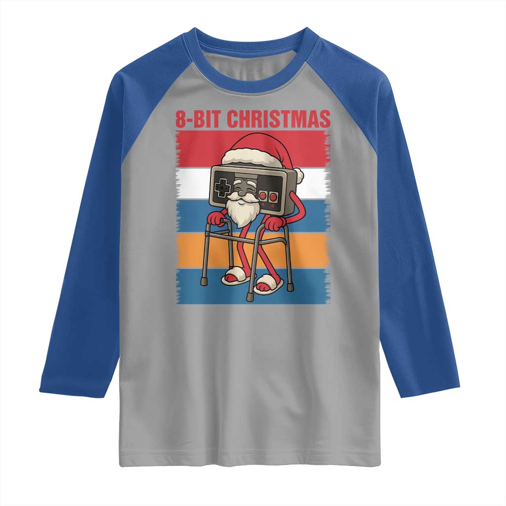 Funny Old Gamer Christmas Raglan Shirt Retro 80s 90s Video Game TS14 Sport Gray Royal Print Your Wear