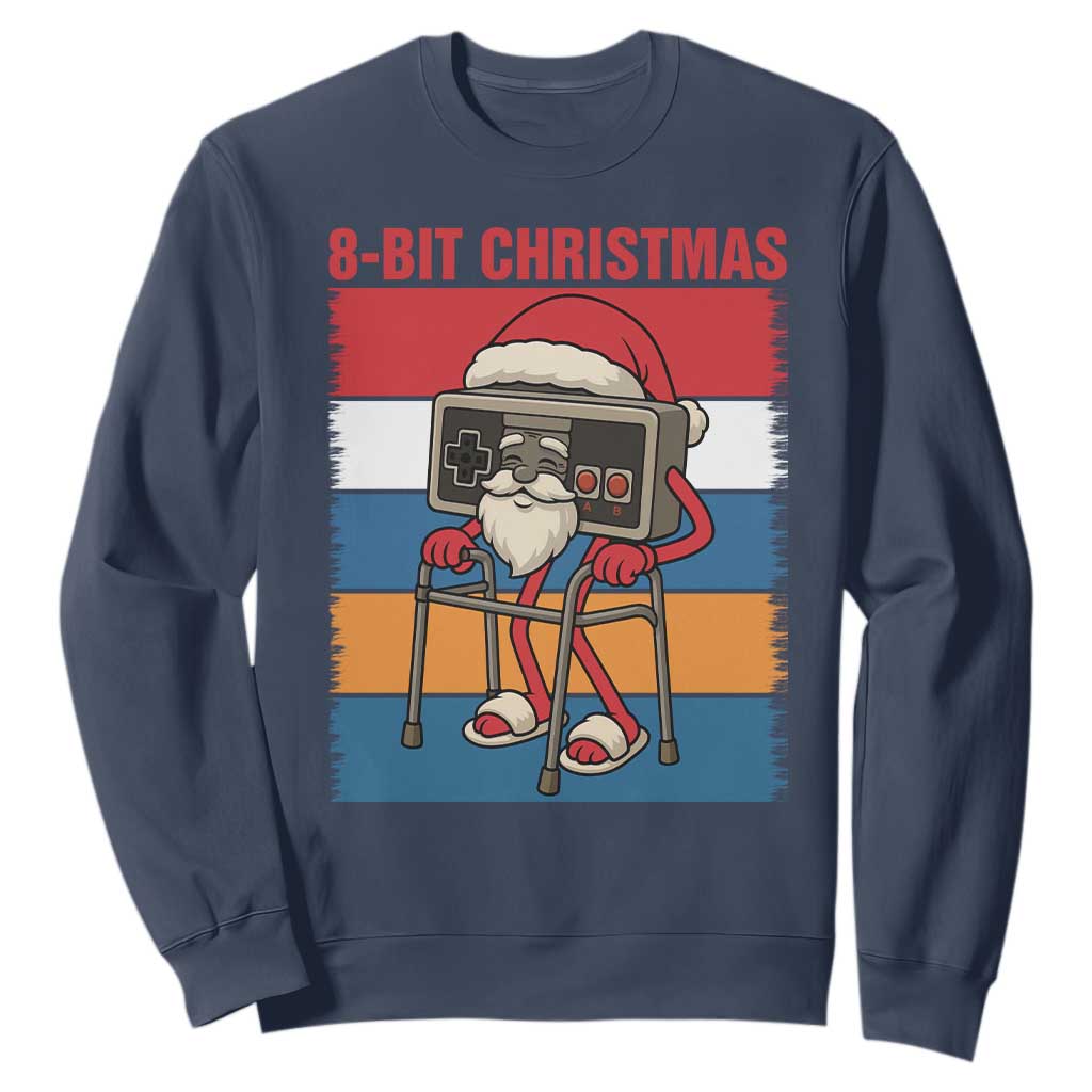 Funny Old Gamer Christmas Sweatshirt Retro 80s 90s Video Game TS14 Navy Print Your Wear