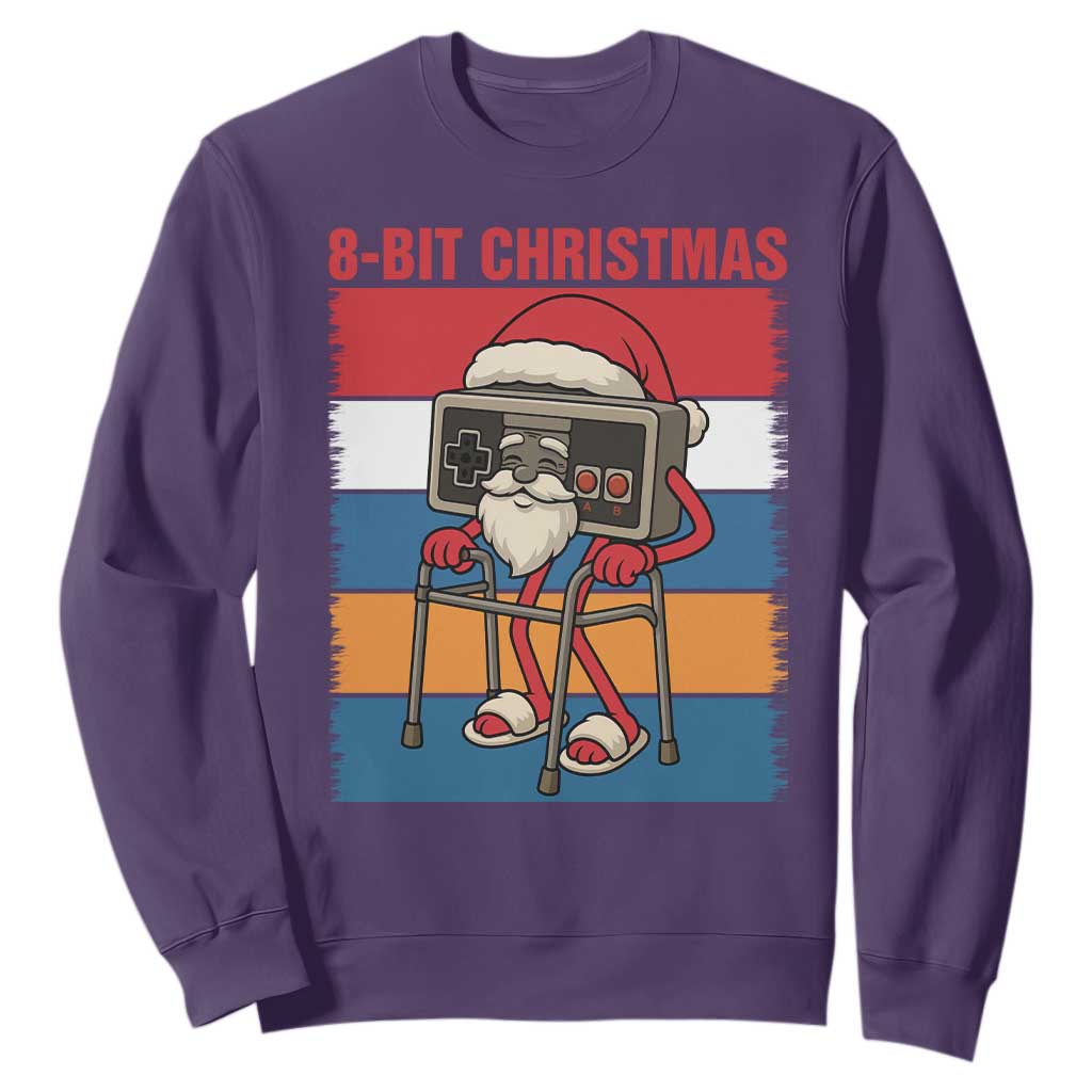 Funny Old Gamer Christmas Sweatshirt Retro 80s 90s Video Game TS14 Purple Print Your Wear