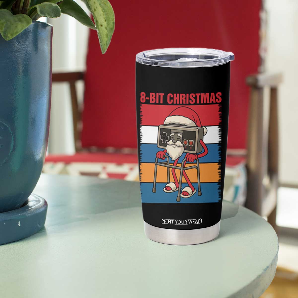 Funny Old Gamer Christmas Tumbler Cup Retro 80s 90s Video Game TS14 Print Your Wear